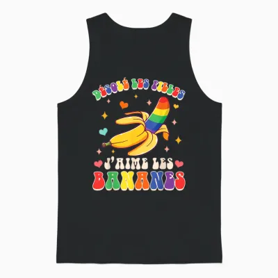 Gay Lgbt Fierté Gay Sorry Girls I Love Bananas T-Shirt, Black Unisex Tank Top - Black