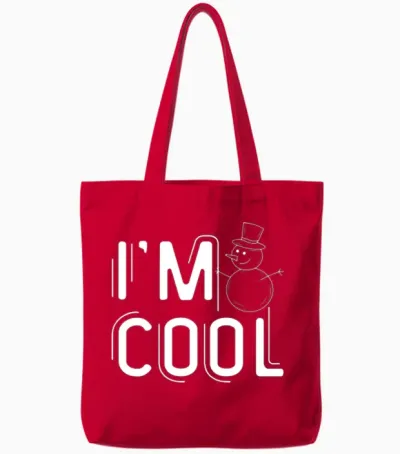 Cool Best Selling Snowman Design Tote Bags - Red