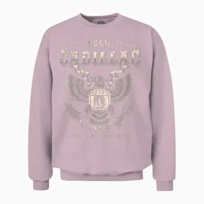 Lifetime Cadillac Team Member - Name Cadillac T-Shirt, Black, S Unisex Sweatshirt - Light Pink