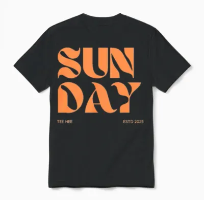 Retro Sunday Vibes Unisex T-Shirt - Black