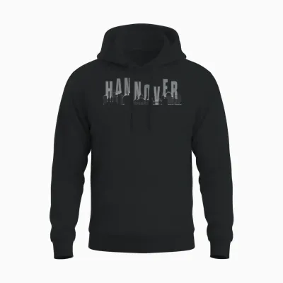 Hannover Skyline Design Unisex Hoodie - Black