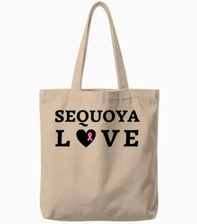 Wilkinsi Designs Sequoya Love No Initial Tote Bags - Natural