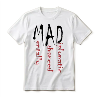 Mad Unisex T-Shirt - White