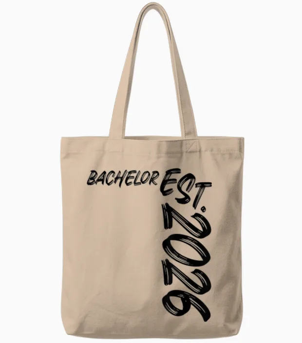 Bachelor Est. 2026 Graduation Study Exam Passed Tote Bags in Natural