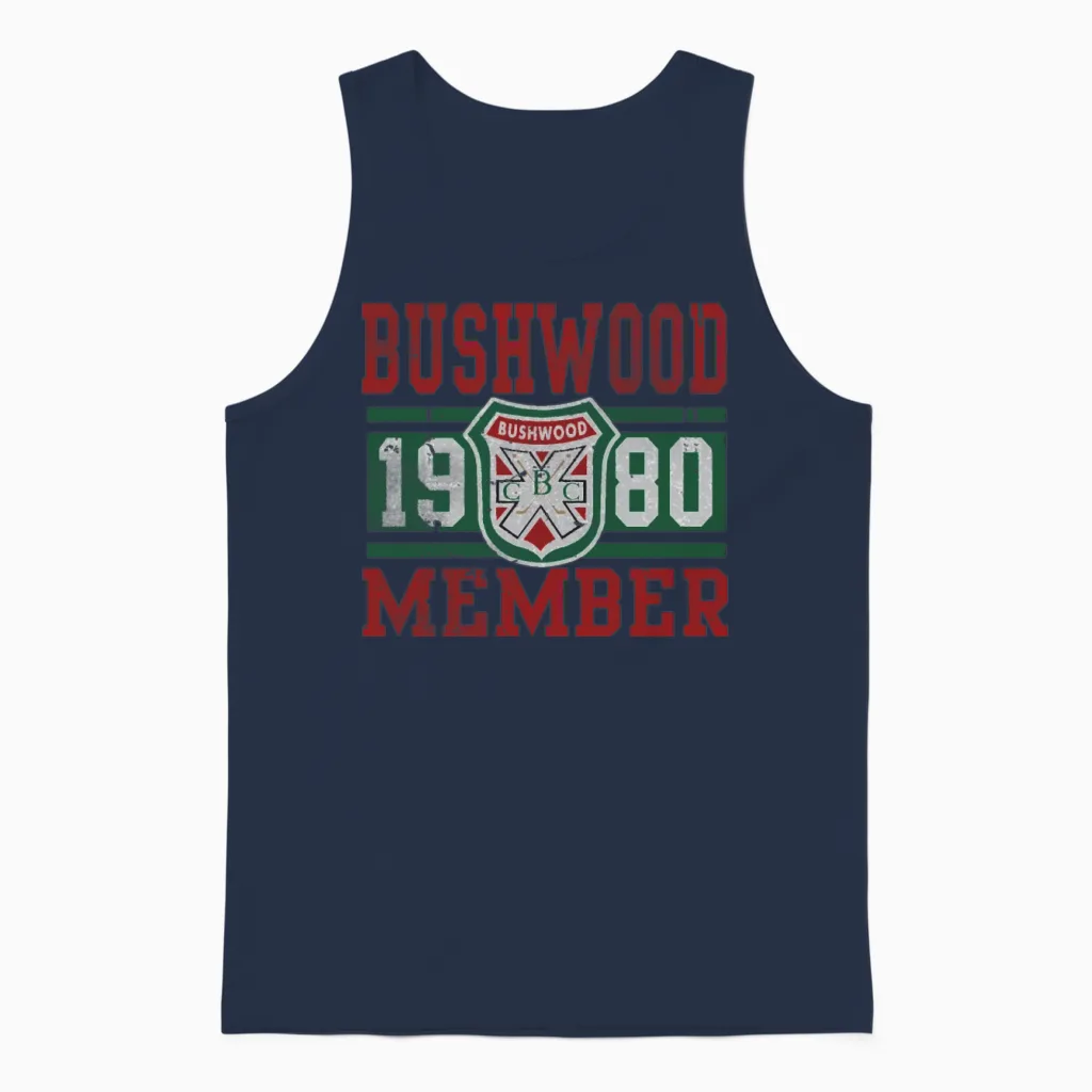Retro Bushwood 1980 Member Unisex Tank Top in Navy