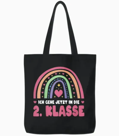 2 Klasse Schule Ich Gehe Jetzt in Die Zweite Klasse Tote Bags - Black