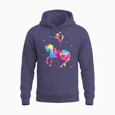Voltigieren Volti Horse Girl's T-Shirt, Black Unisex Hoodie - Heather Sport Dark Navy