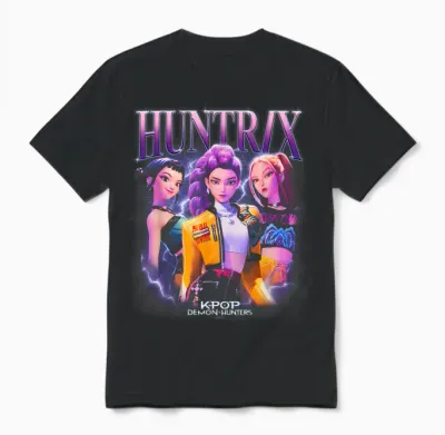 Kpop Demon Hunters Huntr/x Heartthrob Officially Licensed Unisex T-Shirt - Black