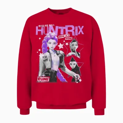 Kpop Demon Hunters Rumi Vintage Y2k Style Unisex Sweatshirt - Red