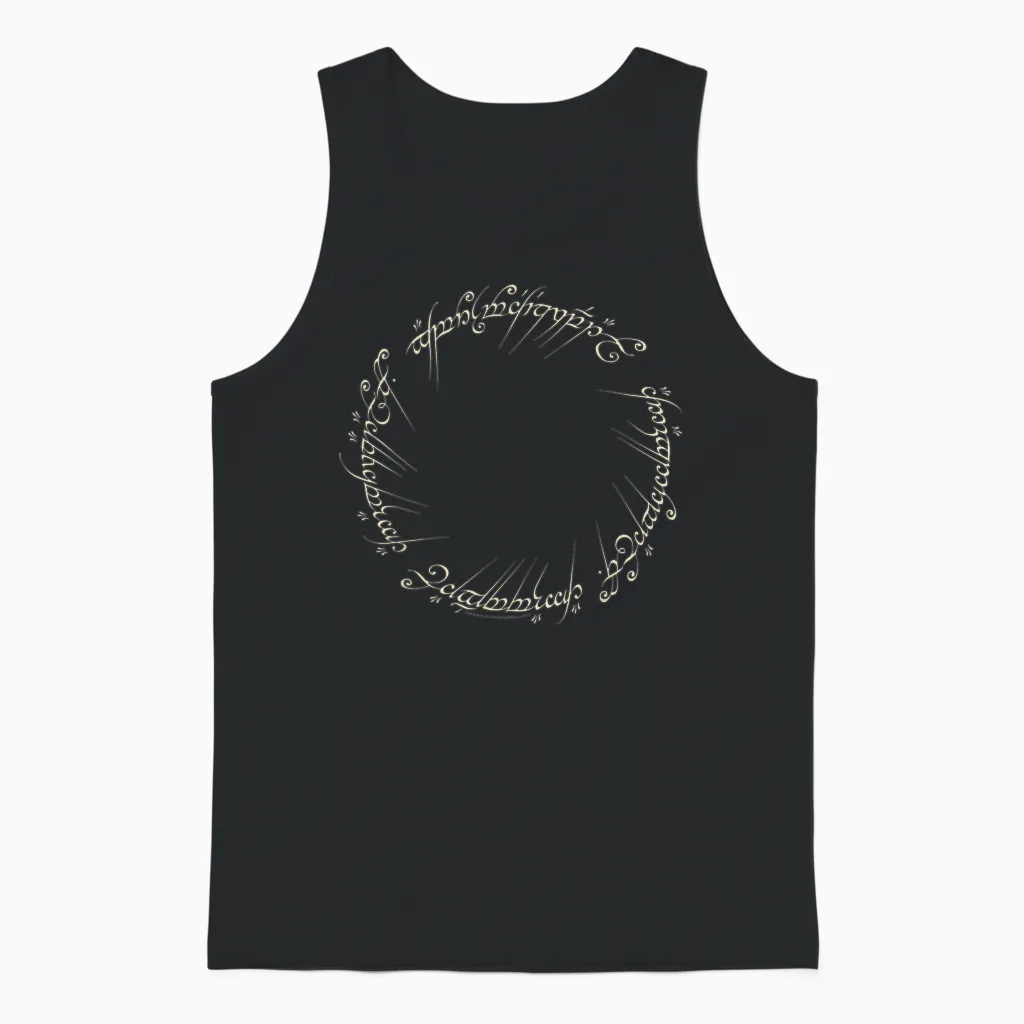 The Lord of the Rings One Ring to Rule Them All Unisex Tank Top in Black