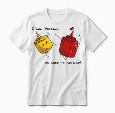 Funny Ketchup Pun Unisex T-Shirt - White