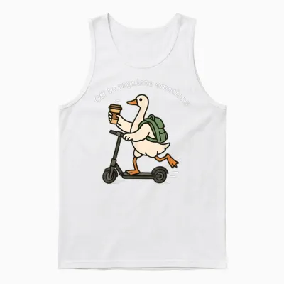 Off to Regulate Emotions Funny Goose Mental Health Counselor Unisex Tank Top - White