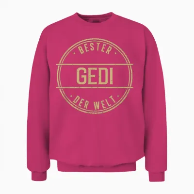 Bester Gedi Der Welt Funny Men's Name T-Shirt, Black Unisex Sweatshirt - Heliconia