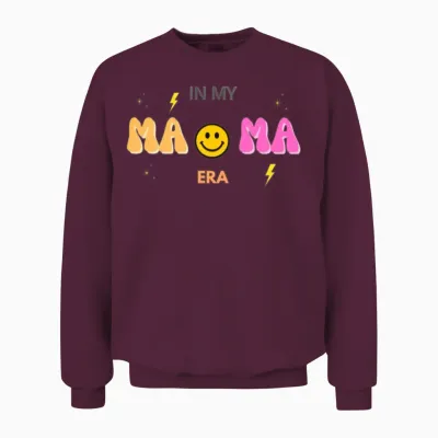 Retro in My Mama Era Unisex Sweatshirt - Maroon