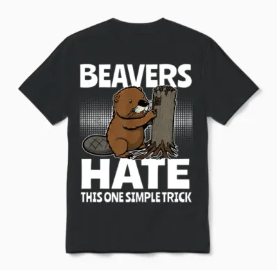 Funny Beaver Arborist Unisex T-Shirt - Black