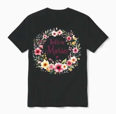 Evjf Future Bride Crown Evjf Terracotta Bride Future T-Shirt, White Unisex T-Shirt - Black