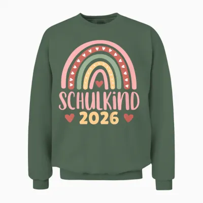 Kinder Schule Erstklässler Einschulung - Endlich Schulkind 2026 Unisex Sweatshirt - Military Green