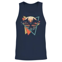 Mothman Cryptid Cryptozoology Retro Unisex Tank Top - Navy – 2