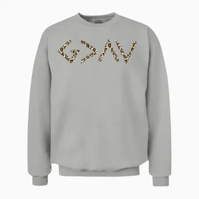 God Is Greater Than the Highs and Lowsvacation Bib Unisex Sweatshirt - Ash