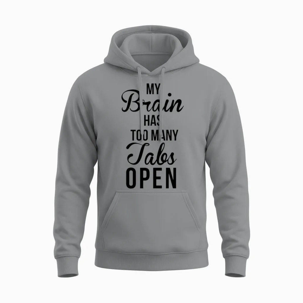Brain Tabs Unisex Hoodie in Sport Grey