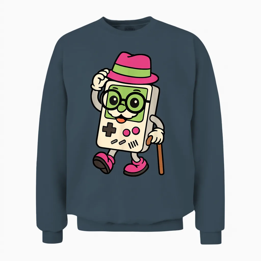 Funny Gamer Retro Gamers 90s Vintage Video Game for Men Unisex Sweatshirt in Dark Heather