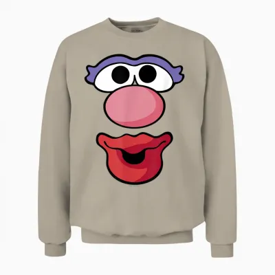 Mr. Potato Head Halloween Mrs. Potato Head Big Face Unisex Sweatshirt - Sand