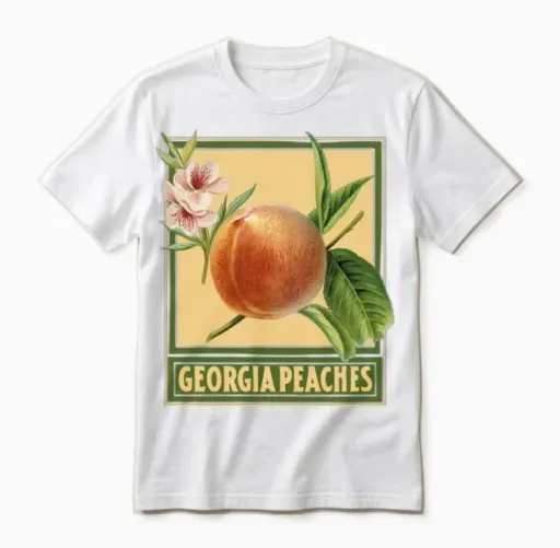 Georgia Peaches / Summer Design Unisex T-Shirt in White