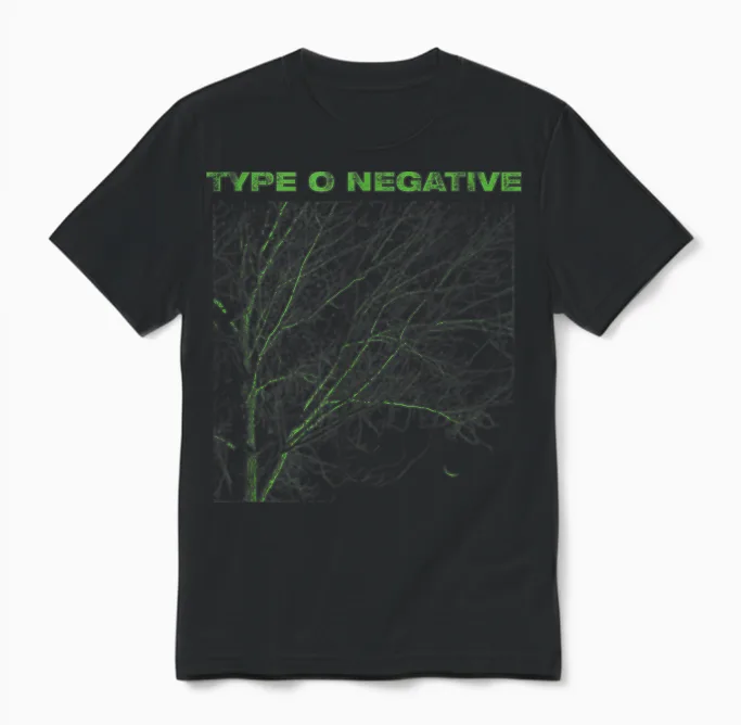 Type O Negative Tree Black T-Shirt, Black Unisex T-Shirt in Black