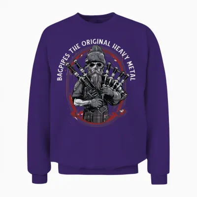 Bagpiper Bagpipes-Music Scotland Bagpipe-Sounds Unisex Sweatshirt - Purple