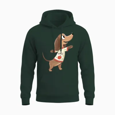 Cute Dog Unisex Hoodie - Forest