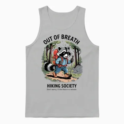 The Raccoon Is Hiking Unisex Tank Top - Ash