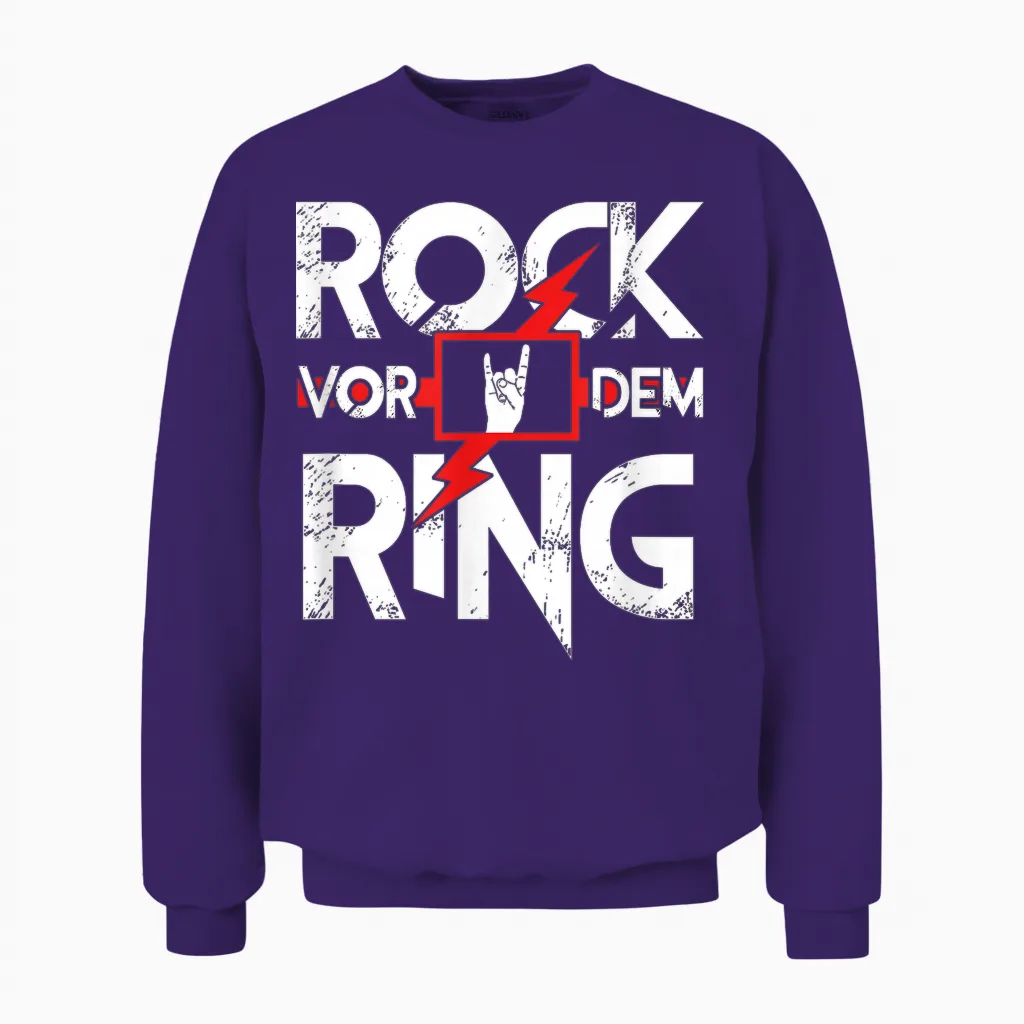 Junggesellenabschied Rock Vor Dem Ring Festival Fun Jga Unisex Sweatshirt in Purple