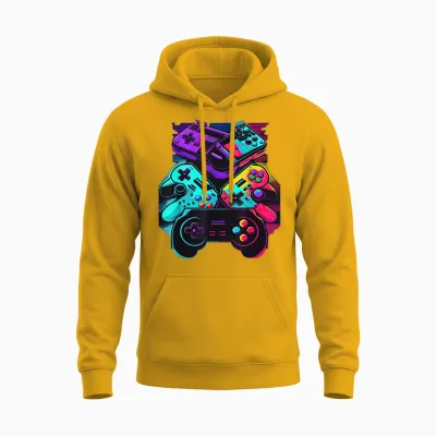 Control Gamer Video Game Controller Unisex Hoodie - Gold