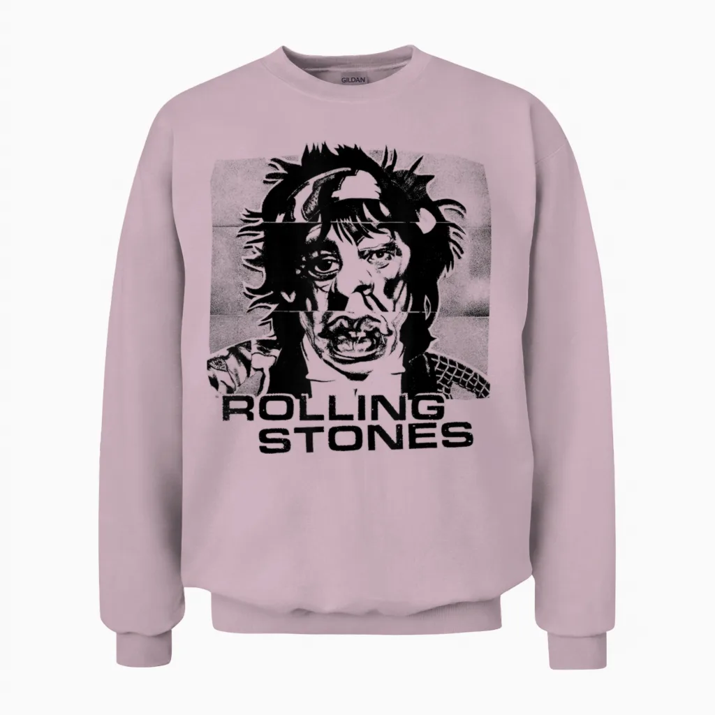 Couverture Officielle Rolling Stones Langues étrangères Unisex Sweatshirt in Light Pink