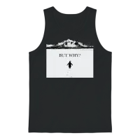 But Why Penguin, Nihilist Penguin Unisex Tank Top - Black – 1