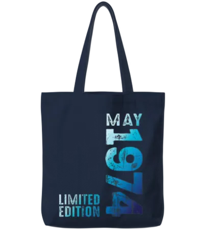 Cool Since May 1974 Year 1974 Retro Vintage 1974 Tote Bags - Navy
