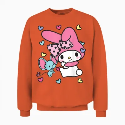 My Melody and Friend Sweet Hearts Unisex Sweatshirt - Orange