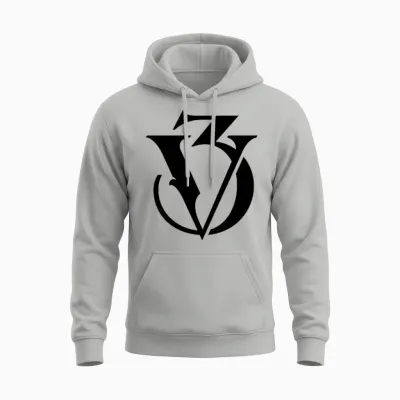 Victoria 3 Strategy Game Icon Black T-Shirt, Grey, S Unisex Hoodie - Ash