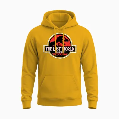 Jurassic Park the Lost World Movie Logo Unisex Hoodie - Gold