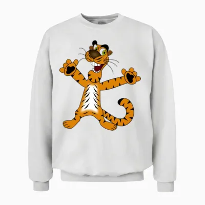 Funny Tiger Unisex Sweatshirt - White