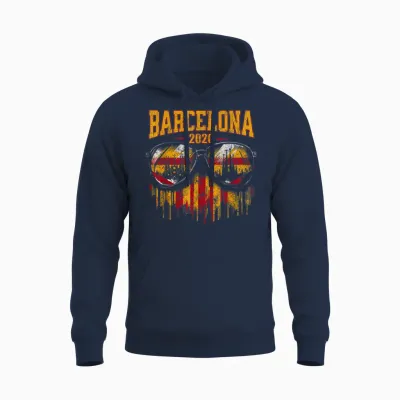 Barcelona 2026 – Modische Katalanische Kleidung Unisex Hoodie - Navy