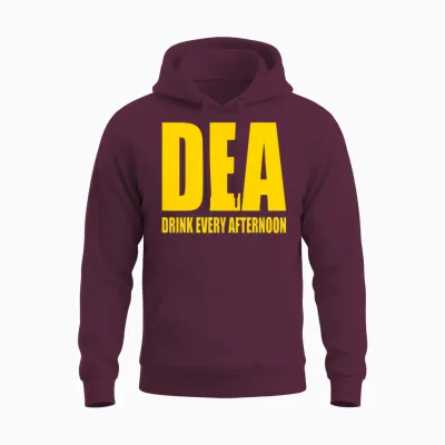 Dea Drink Every Afternoon Funny Drinking Parody Gi Unisex Hoodie - Maroon