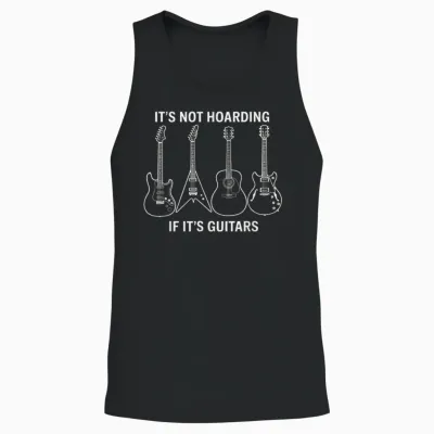 It’s Not Hoarding if It’s Guitars Men and Dad Grandpa Unisex Tank Top - Black