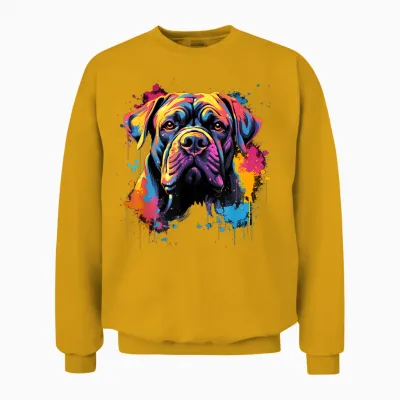 Cane Corso Colorful T-Shirt, Black Unisex Sweatshirt - Gold