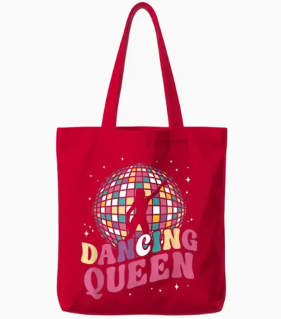Dancing Queen - Party Girl - 90s 80s Women's T-Shirt, Black Tote Bags - Red