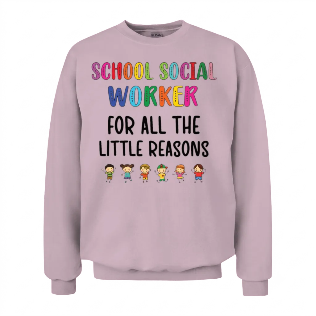 School Social Worker Gifts | Social Worker Month Unisex Sweatshirt - Light Pink