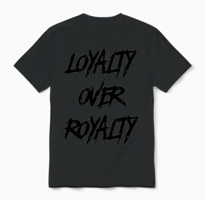 Loyalty Over Royalty Unisex T-Shirt - Black