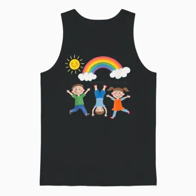 Excessive Alcohol Consumption X Funny Children's Drawing Unisex Tank Top - Black