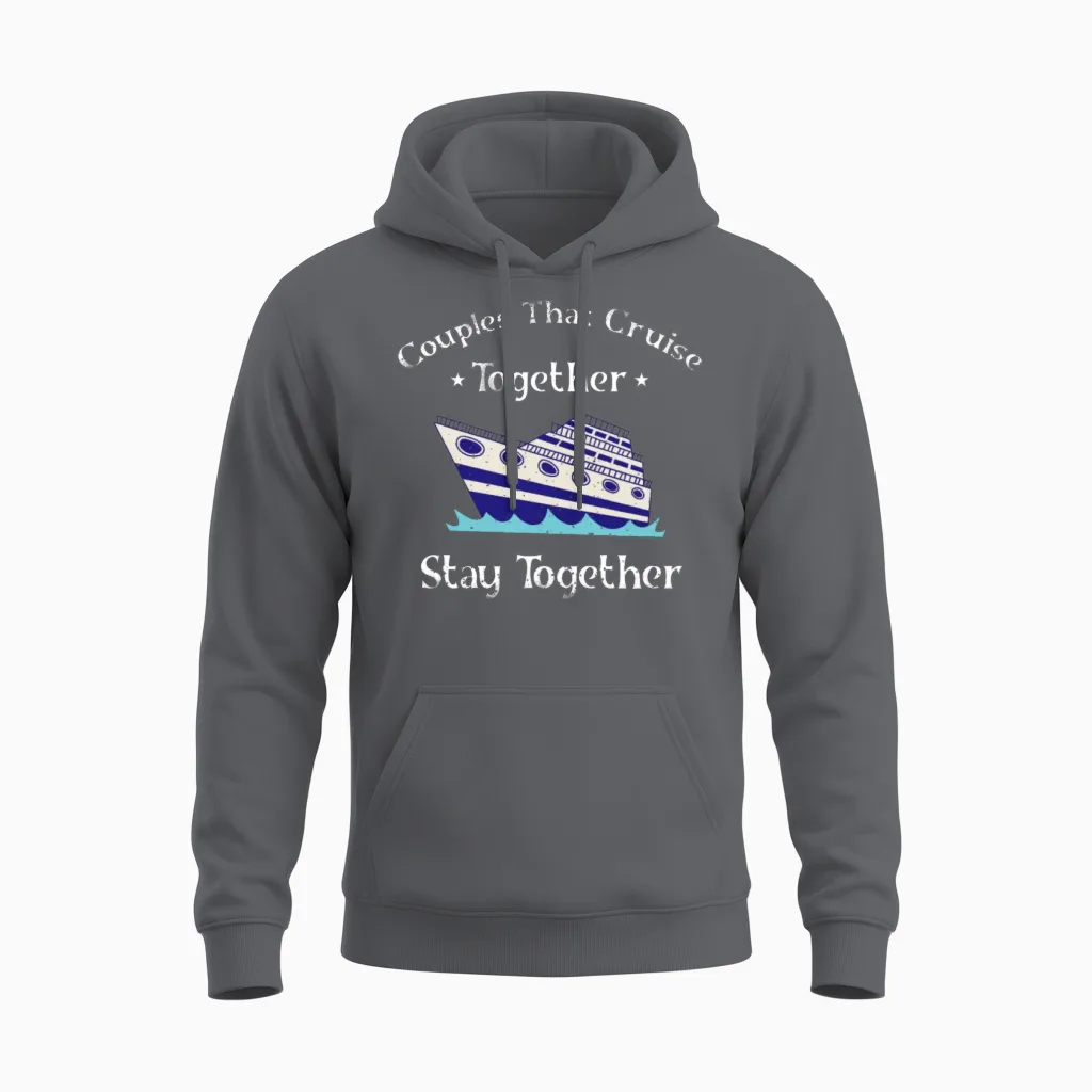 Cruising Couple Cruise Ship Summer & Beach Unisex Hoodie in Charcoal