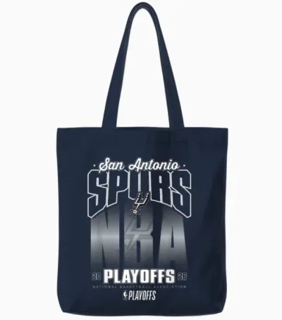 Nba Officiel 2026 Playoffs San Antonio Spurs Fade Tote Bags - Navy